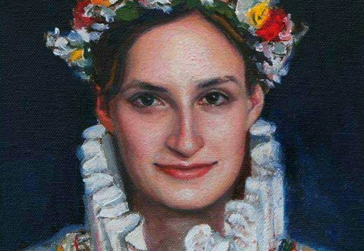 Moravian Girl in Traditional Costume