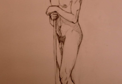 Standing Male Nude, 2014