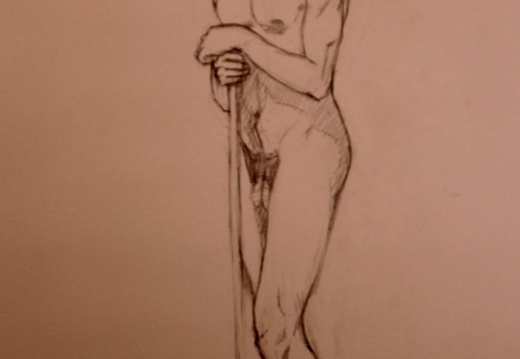 Standing Male Nude, 2014
